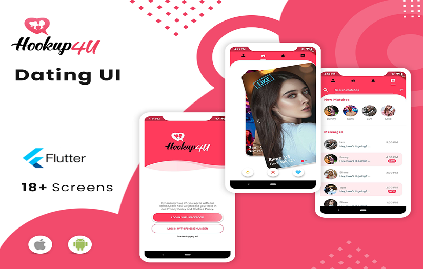 Hookup4U - Dating App UI screenshot 1